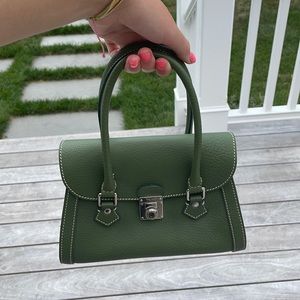 DOONEY & BOURKE GREEN LEATHER SATCHEL: NEVER USED ✨ EXCELLENT CONDITION ✨